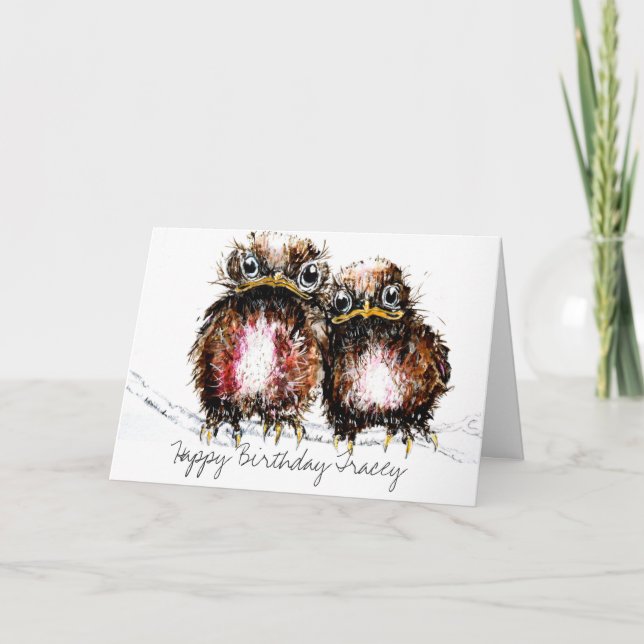 Personalised Just the two of us birds Card (Front)