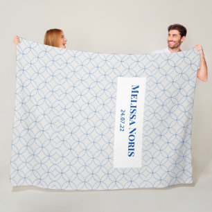 Personalised JW Baptism Gift - blue circle  Fleece Blanket