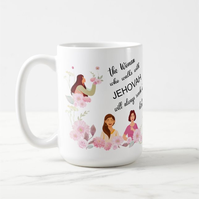Personalised JW Sister quote gift Coffee Mug (Left)