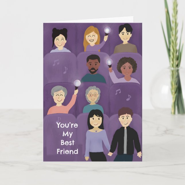 Personalised K-pop Concert Best Friend Love Thank You Card (Front)