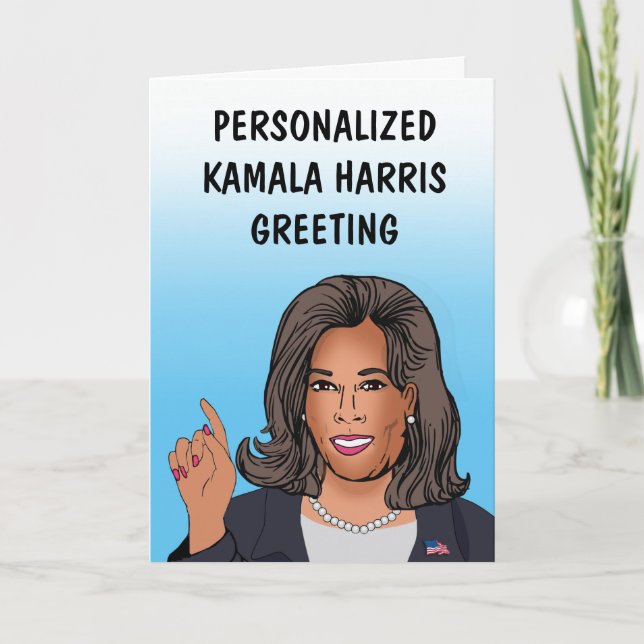 Personalised Kamala Harris Greeting Card (Front)