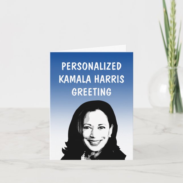 Personalised Kamala Harris Greeting Card (Front)