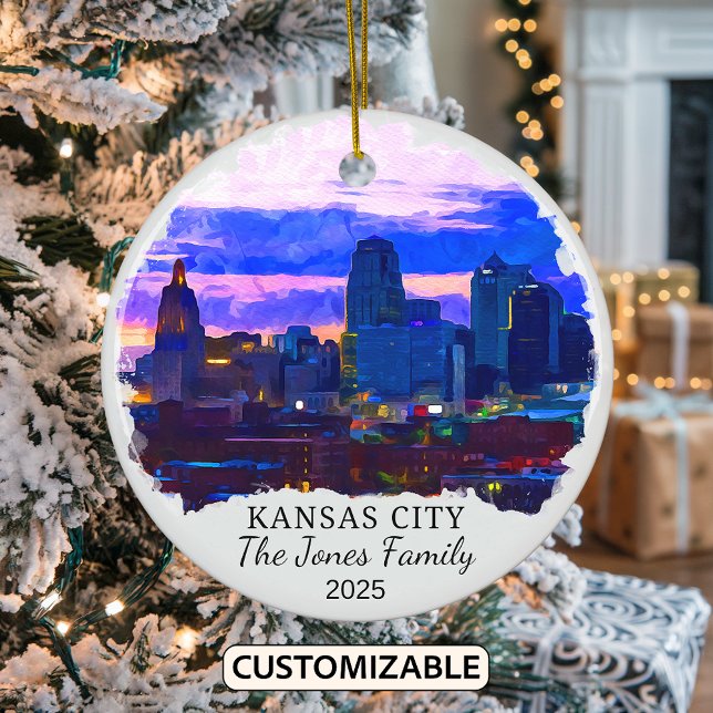Personalised Kansas City Ornament, Kansas State Ceramic Ornament (Creator Uploaded)