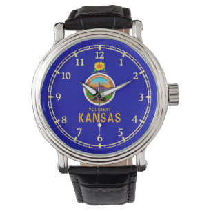 Personalised Kansas State Flag Design Watch