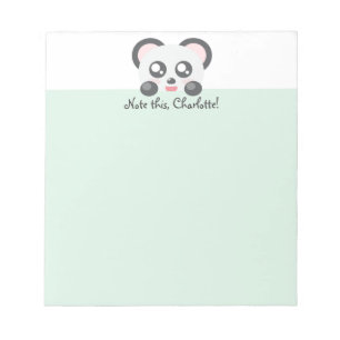 Personalised Kawai Animal - Panda Notepad