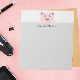 Personalised Kawai Animal - Pig Notepad