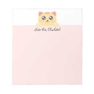 Personalised Kawaii Animal - Kitten Notepad
