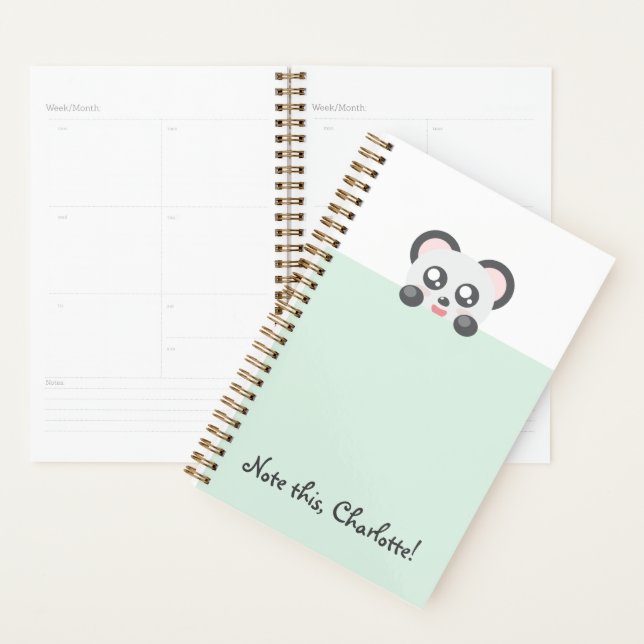 Personalised Kawaii Animal - Panda Planner (Display)