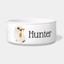 Personalised Kawaii Cat Illustrated Food Dish