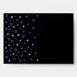 Personalised Kawaii Cute Halloween Purple Hearts Envelope