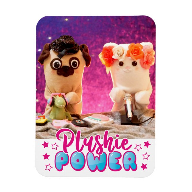 Personalised Kawaii Cute Plushie Power Photo Magnet (Vertical)