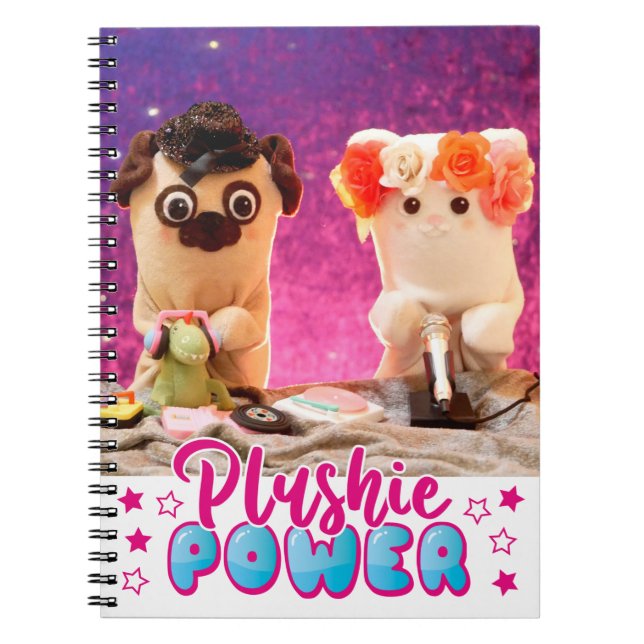 Personalised Kawaii Cute Plushie Power Photo Notebook (Front)