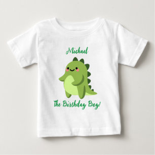 Personalised Kawaii Dinosaur Baby T-Shirt
