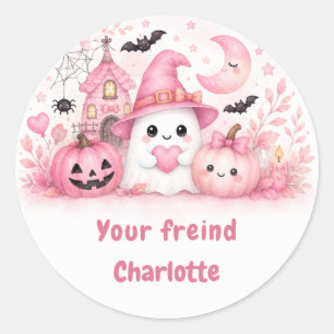 Personalised Kawaii Halloween Ghost Sticker