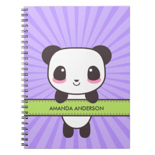 Personalised Kawaii Panda Notebook/Journal Notebook