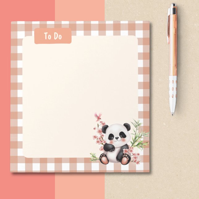 Personalised Kawaii School To Do  Notepad (Back to School To Do Panda Kawaii Anime Style Notepad)