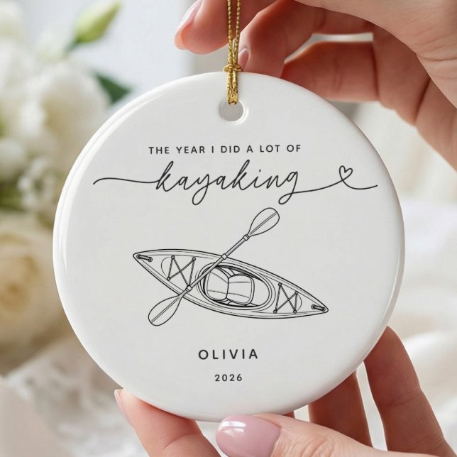 Personalised Kayaking Christmas Ornament (Creator Uploaded)