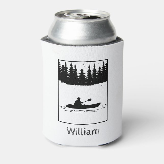 Personalised Kayaking Kayaker  Can Cooler (Can Back)
