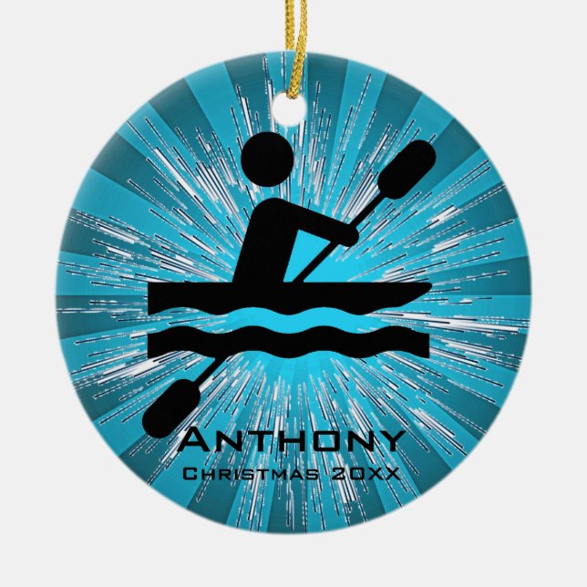 Personalised Kayaking Ornament (Front)
