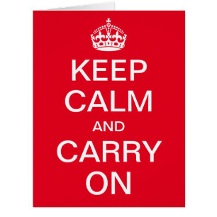 Personalised KEEP CALM and CARRY ON - white words