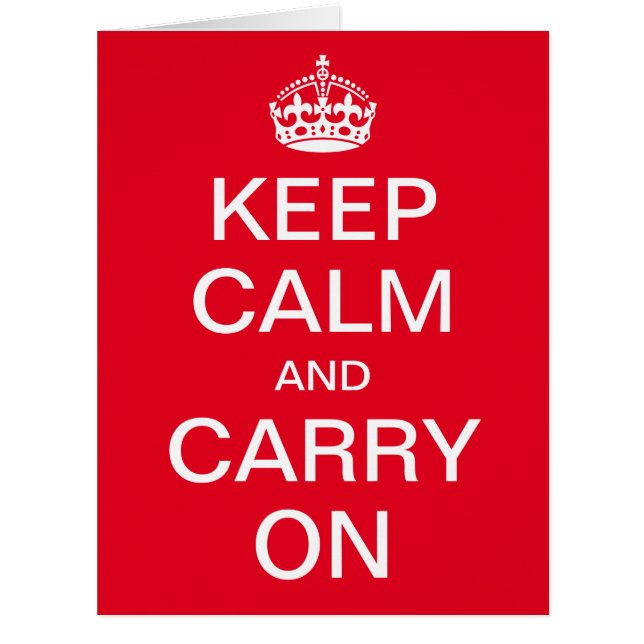 Personalised KEEP CALM and CARRY ON - white words (Front)