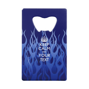 Personalised KEEP CALM AND Edit Text Blue Flames