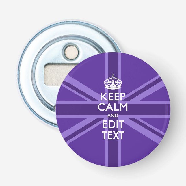 Personalised KEEP CALM AND Edit Text Colourful Bottle Opener (Front)