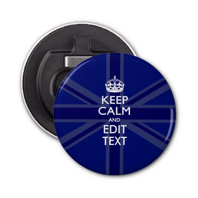 Personalised KEEP CALM AND Edit Text Colourful Bottle Opener (Front)