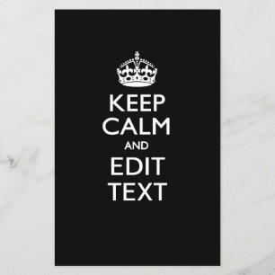 Personalised KEEP CALM AND Edit Text Invitation Flyer