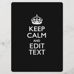 Personalised KEEP CALM AND Edit Text Invite