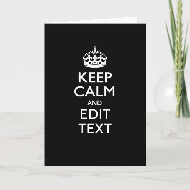 Personalised KEEP CALM AND Edit Text Invite (Front)