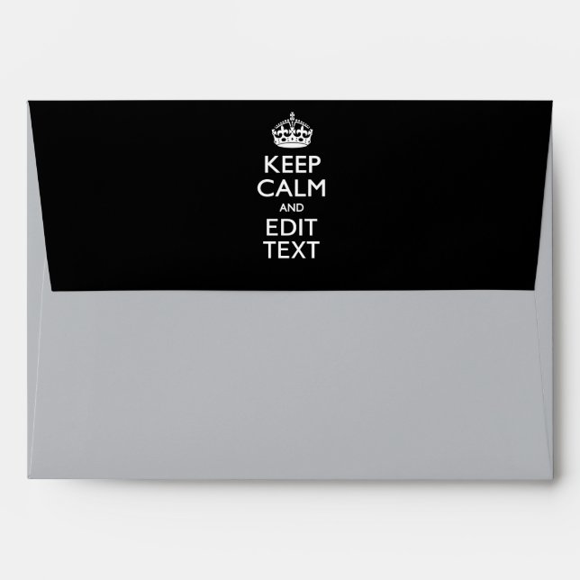 Personalised KEEP CALM AND Edit Text Mail Envelopes (Back (Top Flap))
