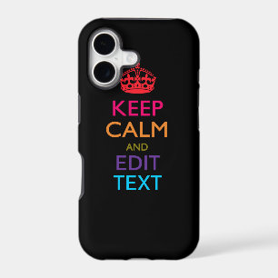 Personalised KEEP CALM AND Edit Text Multi Colour