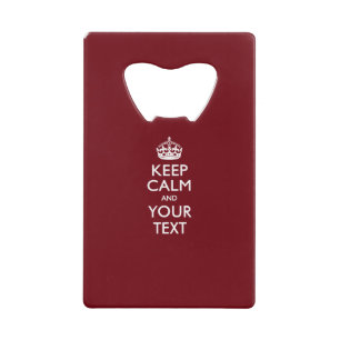 Personalised KEEP CALM AND Edit Text on Burgundy