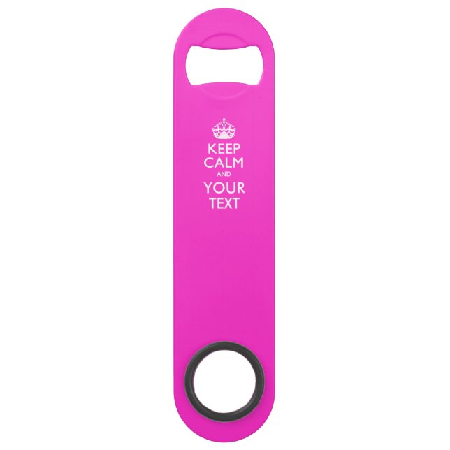 Personalised KEEP CALM AND Edit Text on Hot Pink (Front)