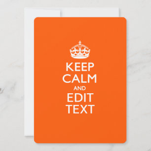 Personalised KEEP CALM AND Edit Text on Orange