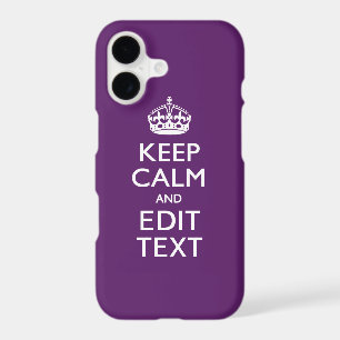 Personalised KEEP CALM AND Edit Text on Purple