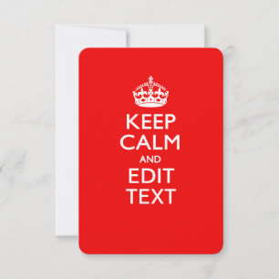 Personalised KEEP CALM AND Edit Text on Red