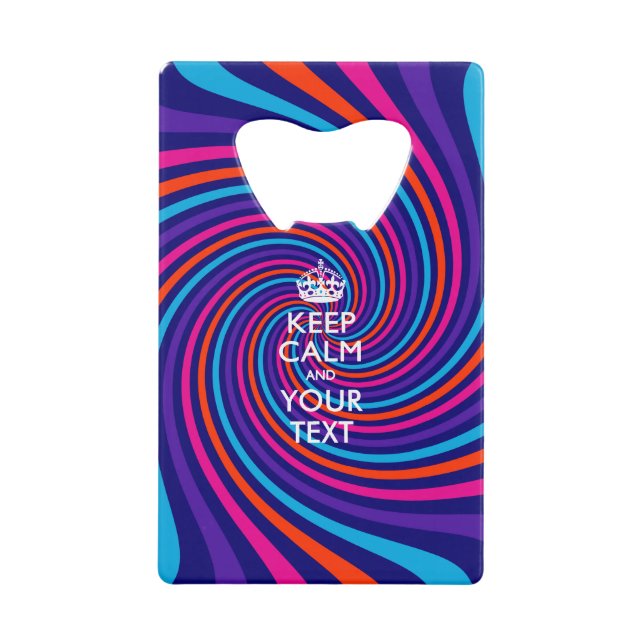 Personalised KEEP CALM AND Edit Text on Swirl (Front)