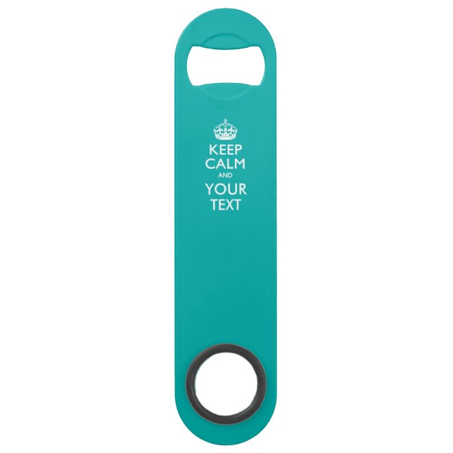 Personalised KEEP CALM AND Edit Text on Turquoise (Front)
