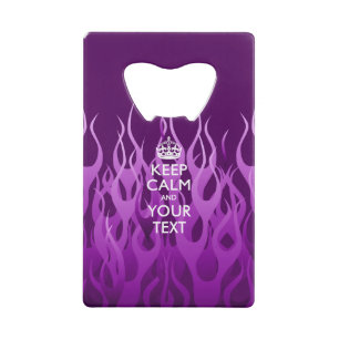 Personalised KEEP CALM AND Edit Text Purple Flames