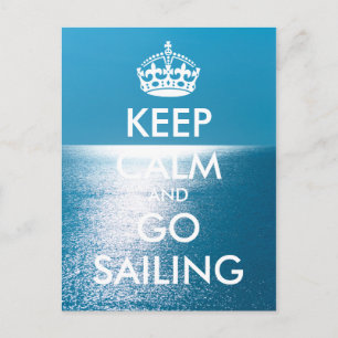 Personalised KEEP CALM and GO SAILING Postcard