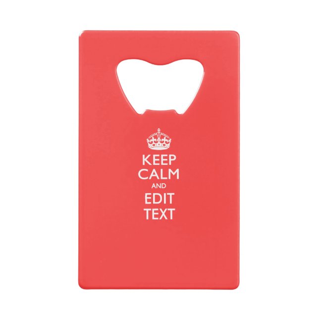 Personalised KEEP CALM and Have your text on Coral (Front)