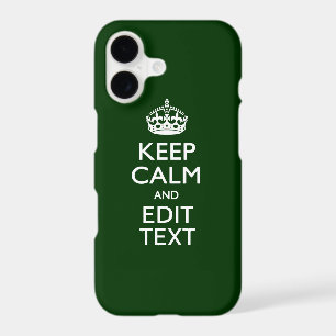 Personalised Keep Calm And Have Your Text on Green