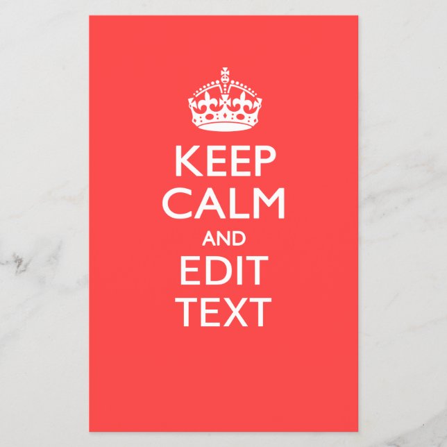 Personalised KEEP CALM and have your text on Pink Flyer (Front)