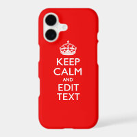 Personalised Keep Calm And Have Your Text on Red