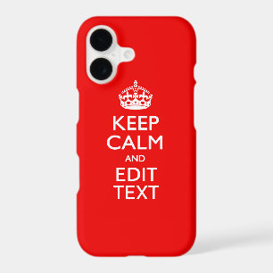 Personalised Keep Calm And Have Your Text on Red