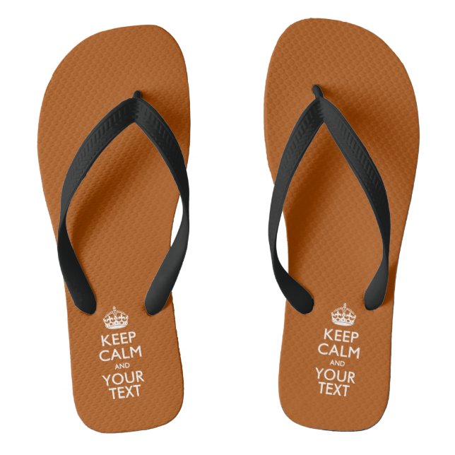 Personalised KEEP CALM And Have Your Text Thongs (Footbed)