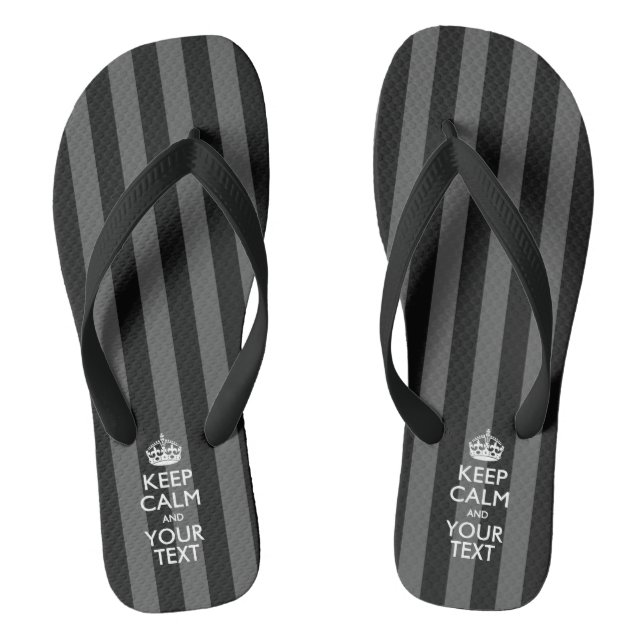 Personalised KEEP CALM And Have Your Text Thongs (Footbed)