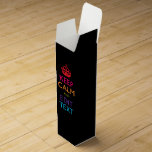 Personalised KEEP CALM AND Have Your Text Wine Gift Box<br><div class="desc">A personalised Keep Calm and Carry On style saying on a custom wine box gift. Humourous or whimsical try on your creative words on the two editable lines of text. Remember to use CAPITAL letters for best results. Use the "Ask this Designer" link to contact us with your special design...</div>